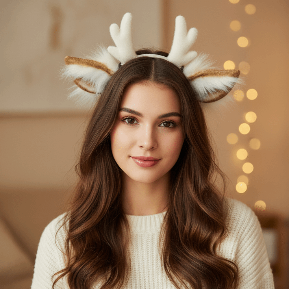 Reindeer Antlers Headband - Serre-tête en bois de renne fait