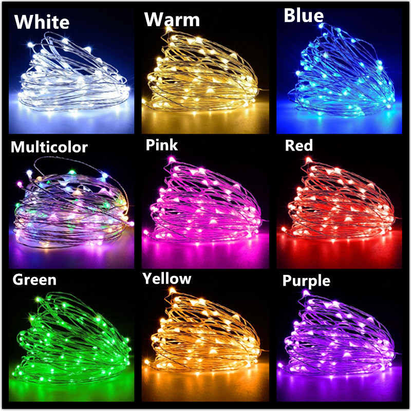 Tinsel Garland Decoration - Guirlande lumineuse LED en fil de