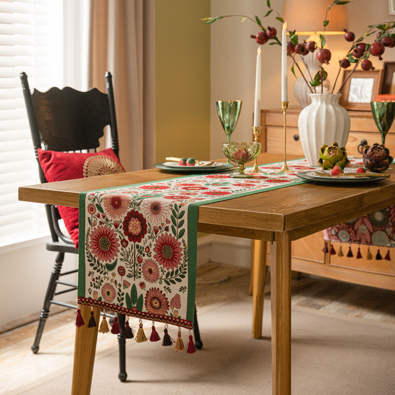 Christmas Table Runner - Chemin de Table Vintage de Style