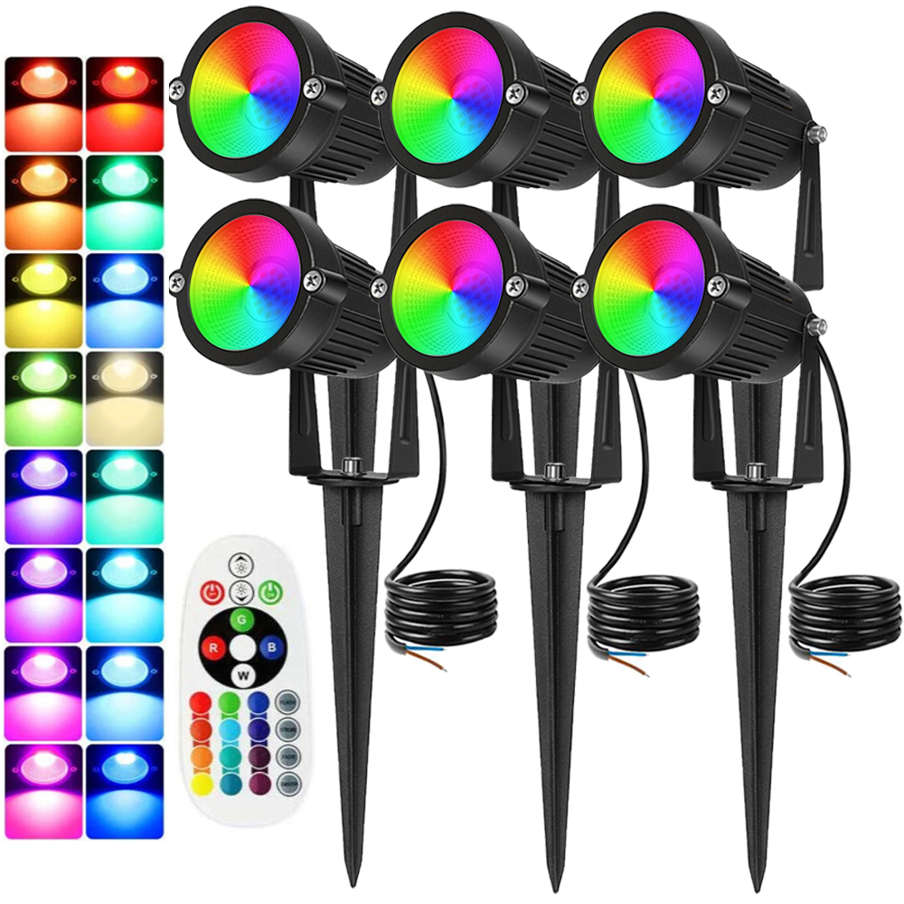 Christmas Lights Outdoor - Éclairage paysager RGBW 10W avec projecteur