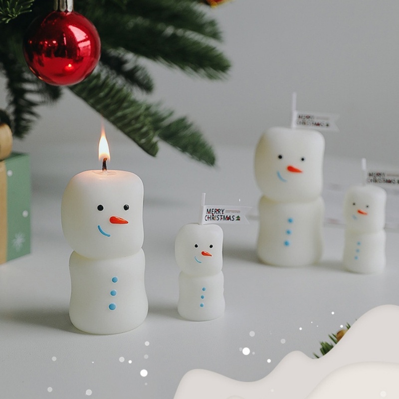 Holiday Candle Set - 2 pièces/ensemble, bougie parfumée bonhomme de