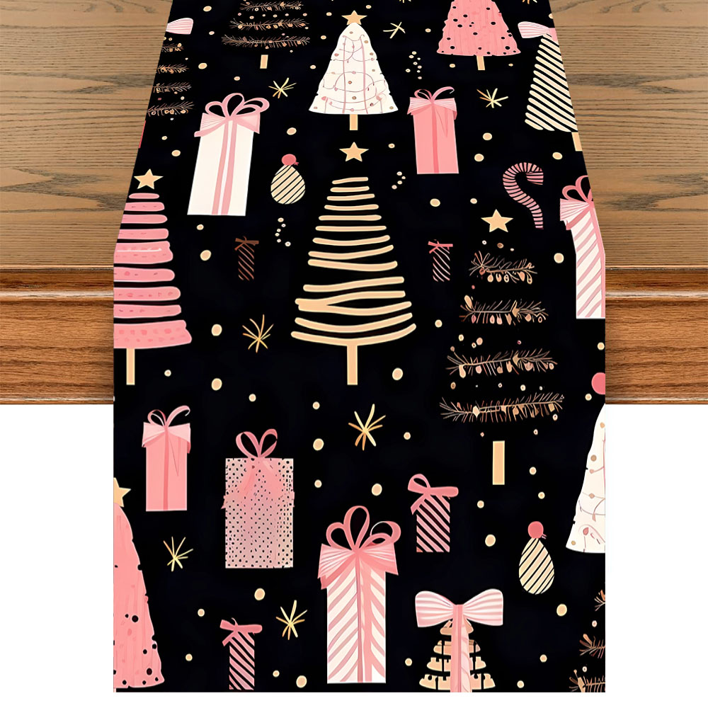 Chemin de table de Noël rose,  - Christmas Table Runner avis et prix