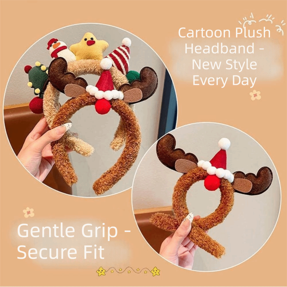 Serre-tête de Noël en peluche  - Reindeer Antlers Headband avis et prix