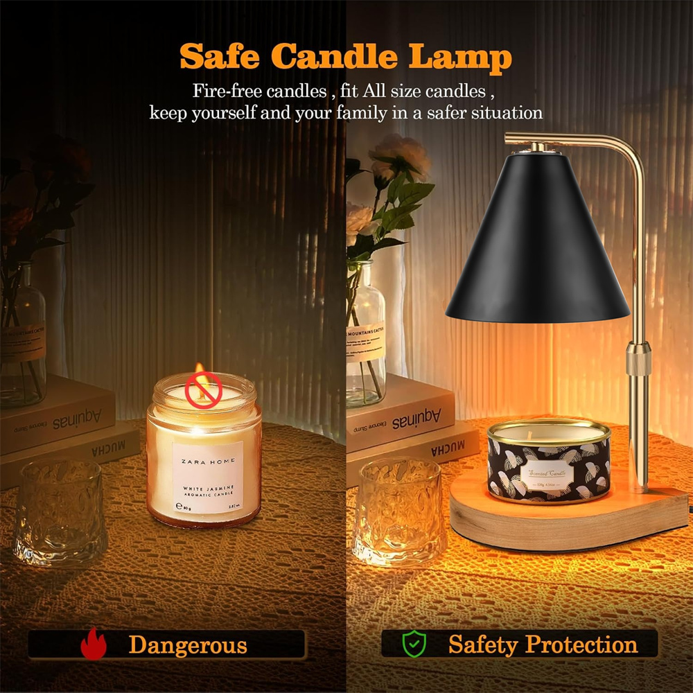 Lampe chauffe-bougie noire ave - Holiday Candle Set avis et prix