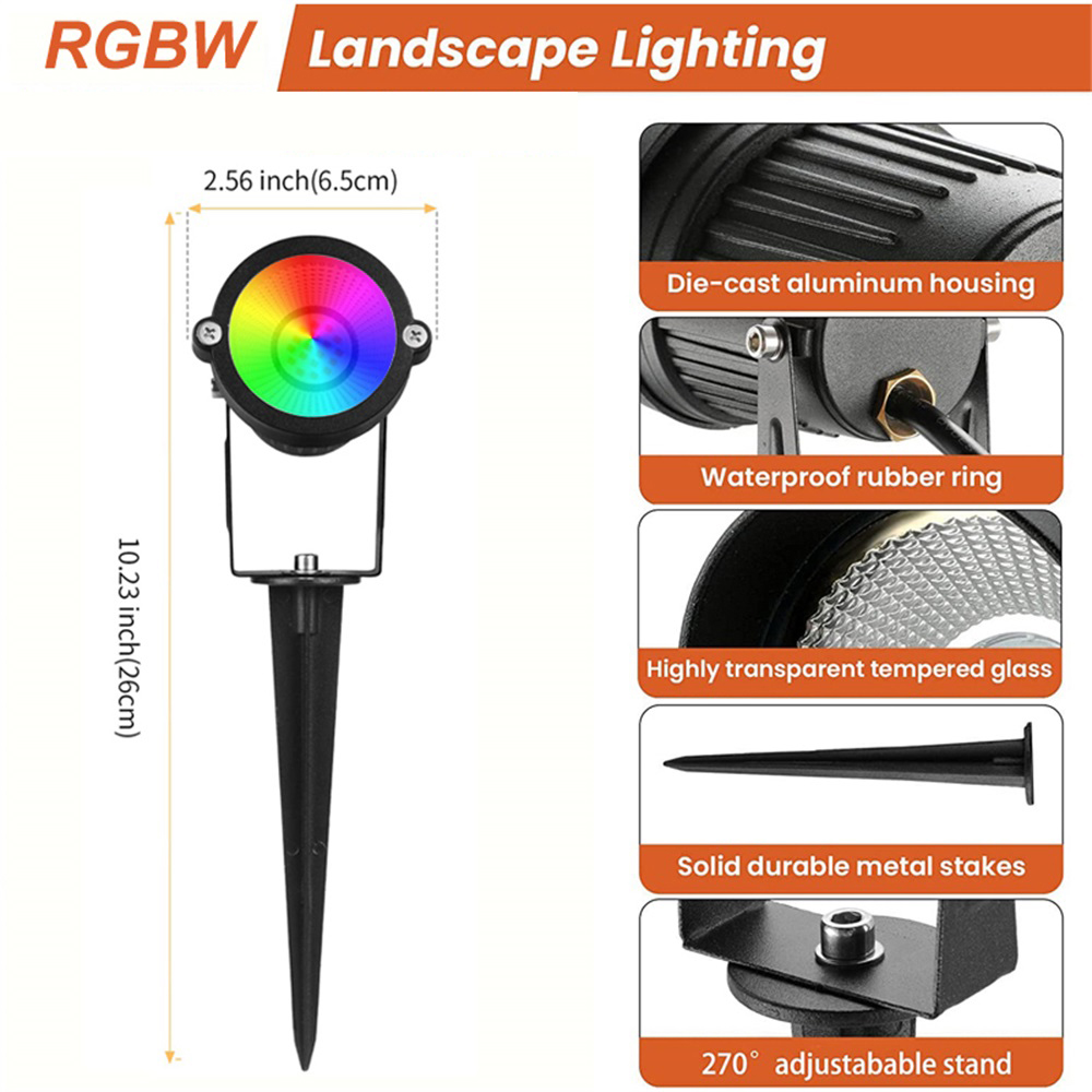 Éclairage paysager RGBW 10W av - Christmas Lights Outdoor avis et prix