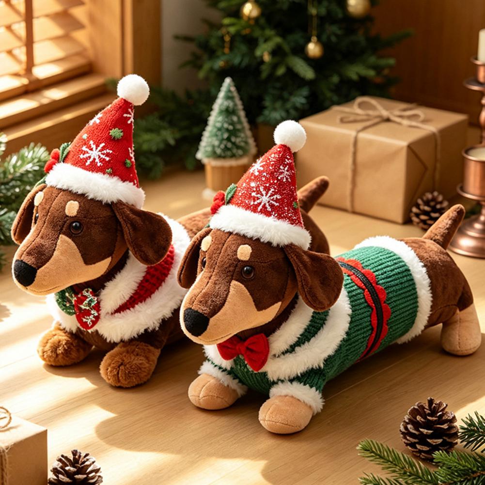Peluche de Noël Teckel, Décora - Santa Hat Plush avis et prix