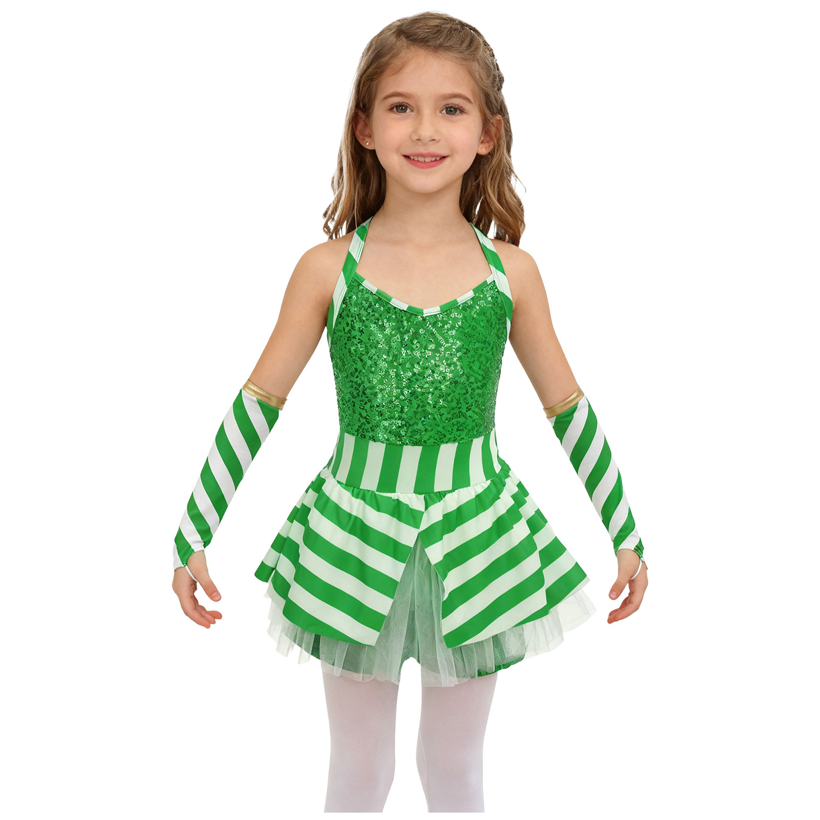 Filles noël canne à sucre rayé - Elf Costume Christmas avis et prix