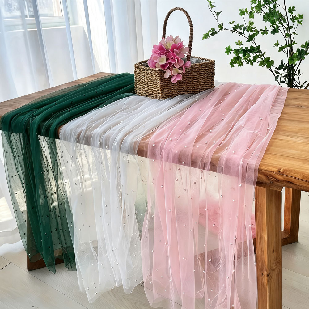 Chemin de table en tulle perlé - Christmas Table Runner avis et prix