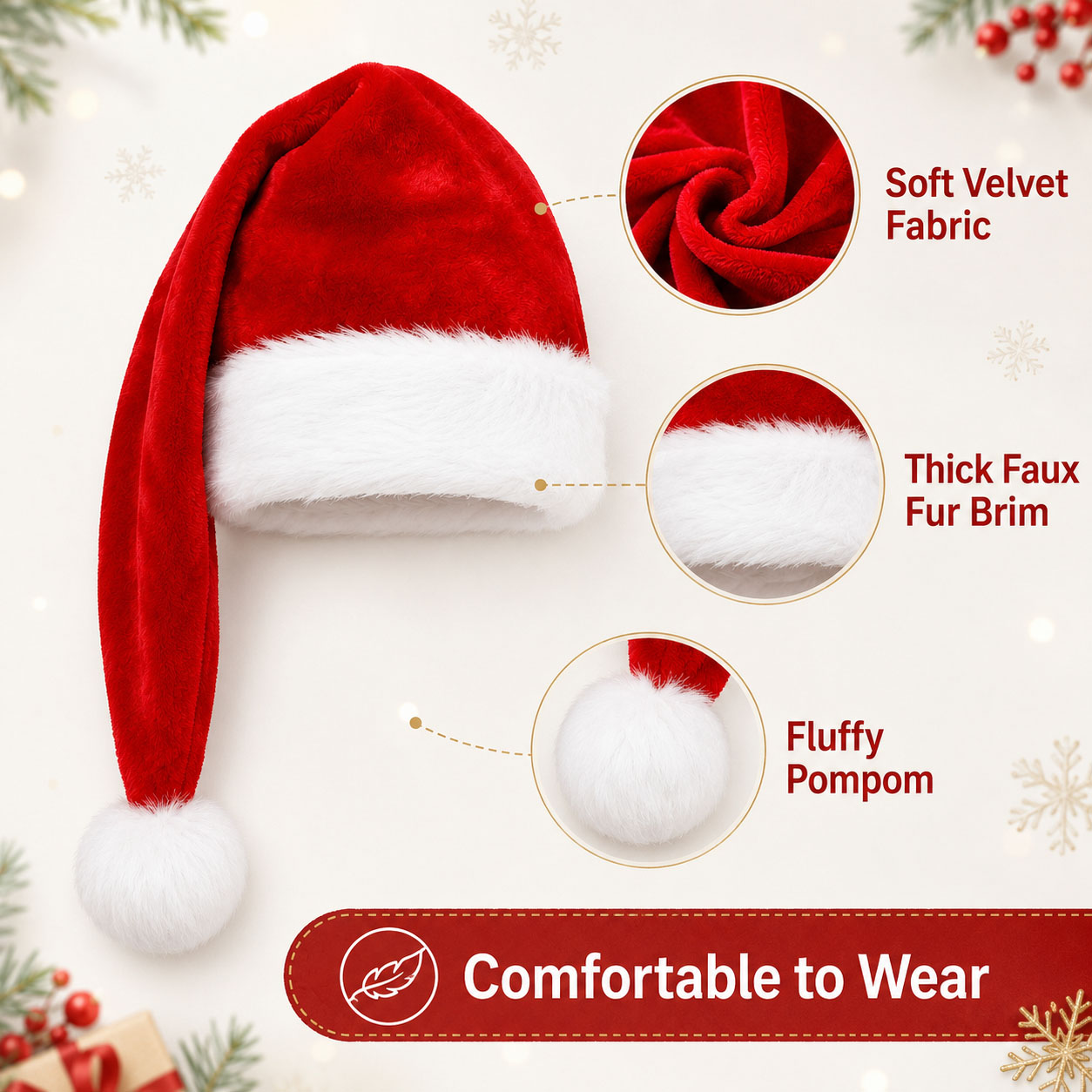 Ensemble de chapeaux de Père N - Santa Hat Plush avis et prix